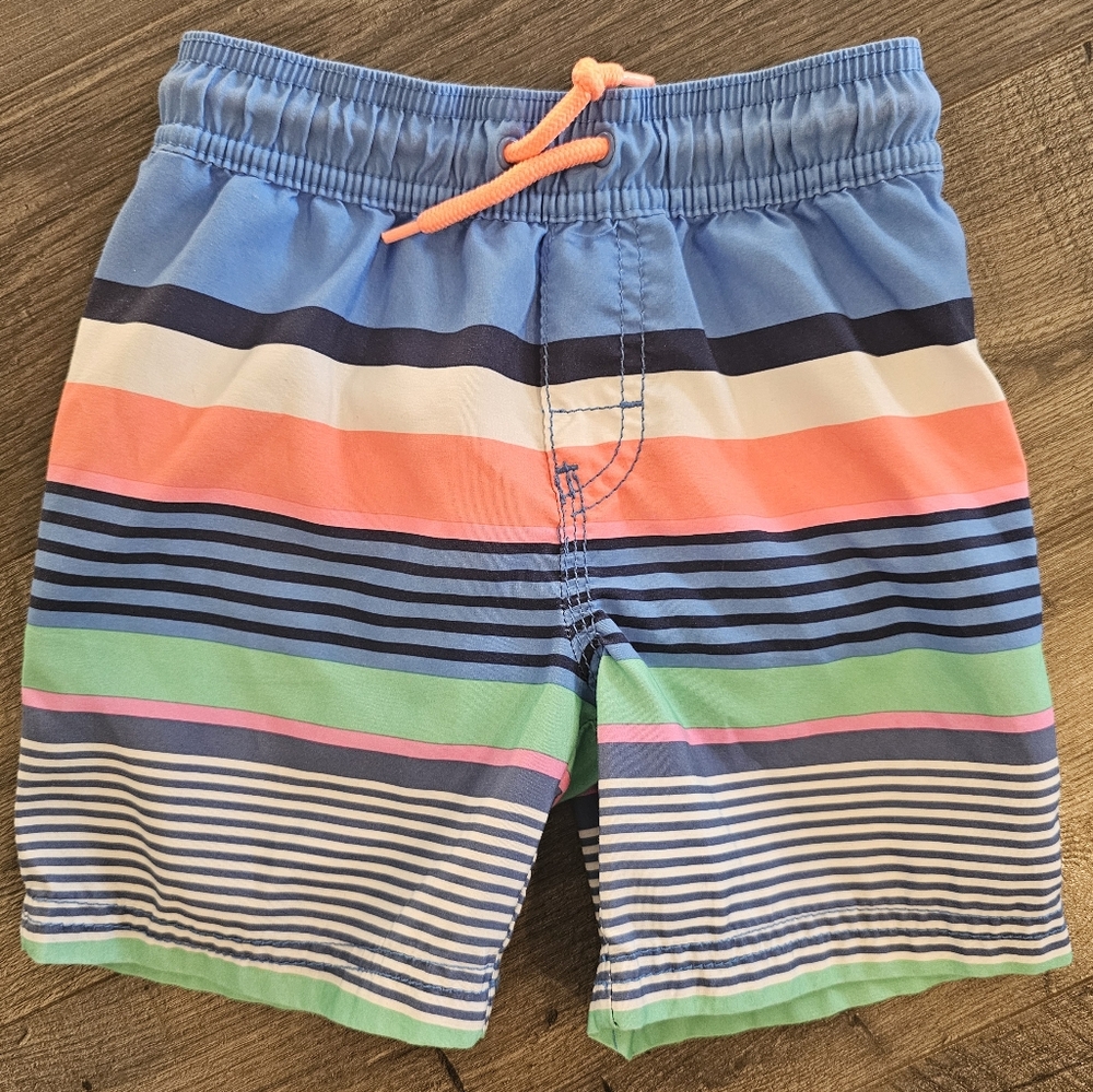 3t Oshkosh striped swim trunks Vacation Spring Break beach shore pool lake park